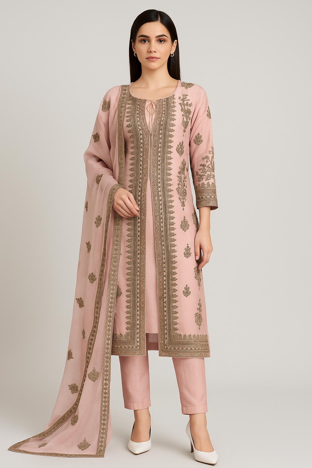long light pink formal wear
