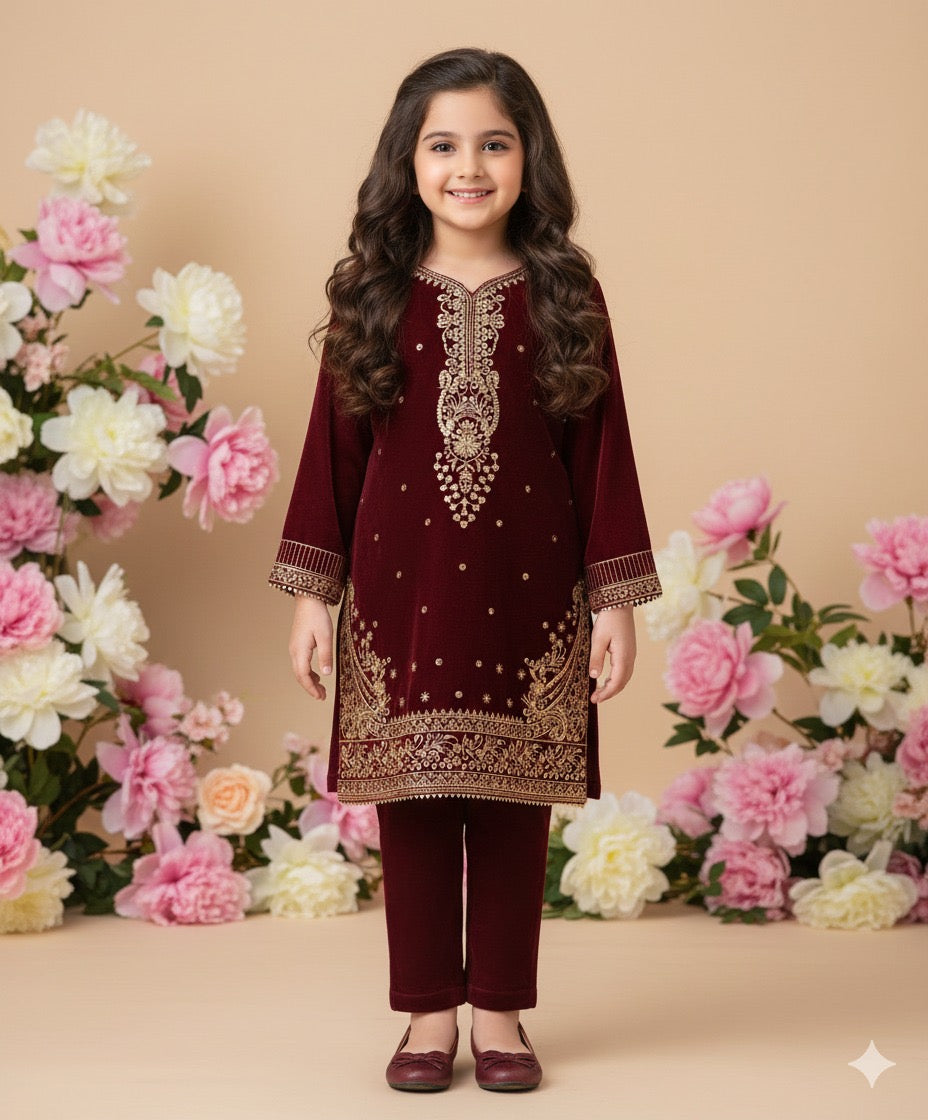 Maroon velvet formal wear 15