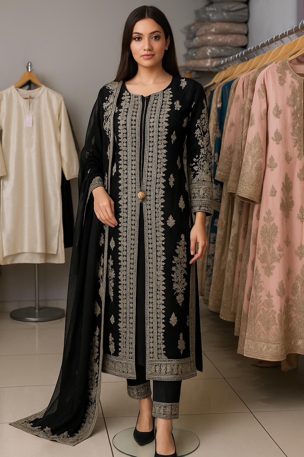Black long dress