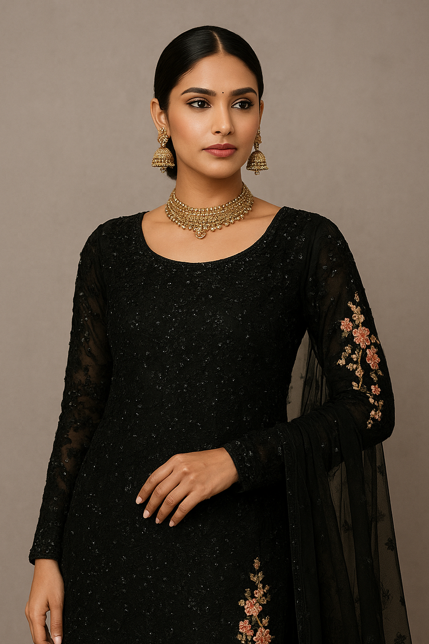 fancy black dress