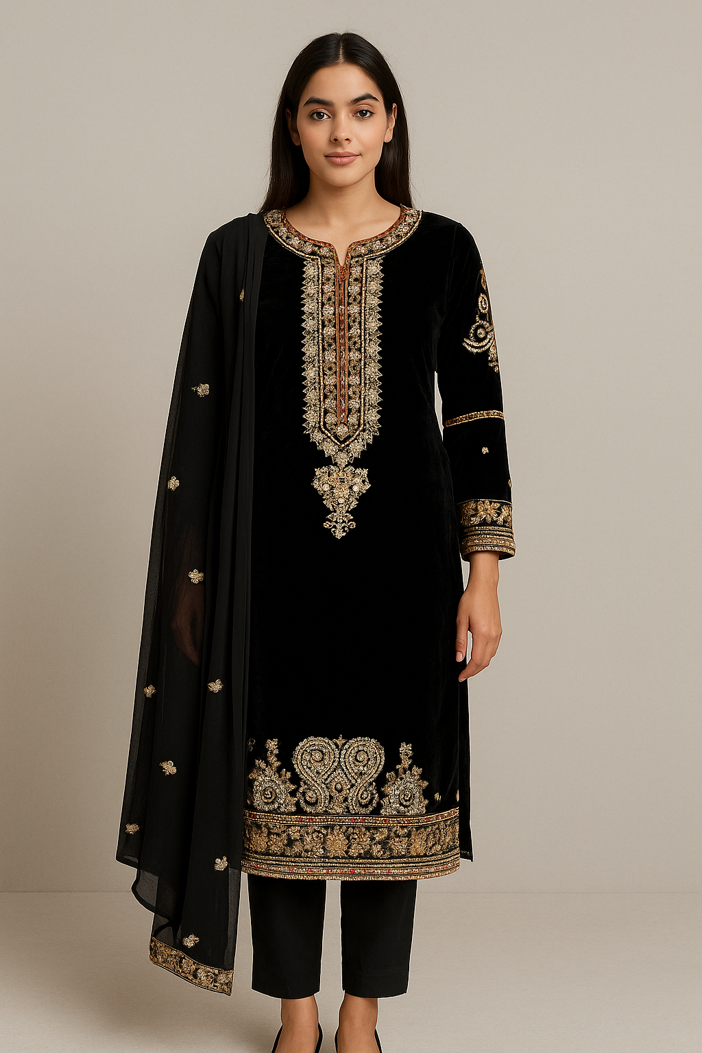 black velvet dress