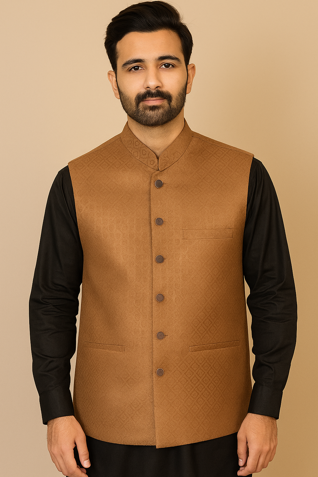 vase coat  brown color