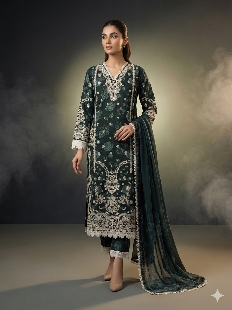 Green 3 piece suit
