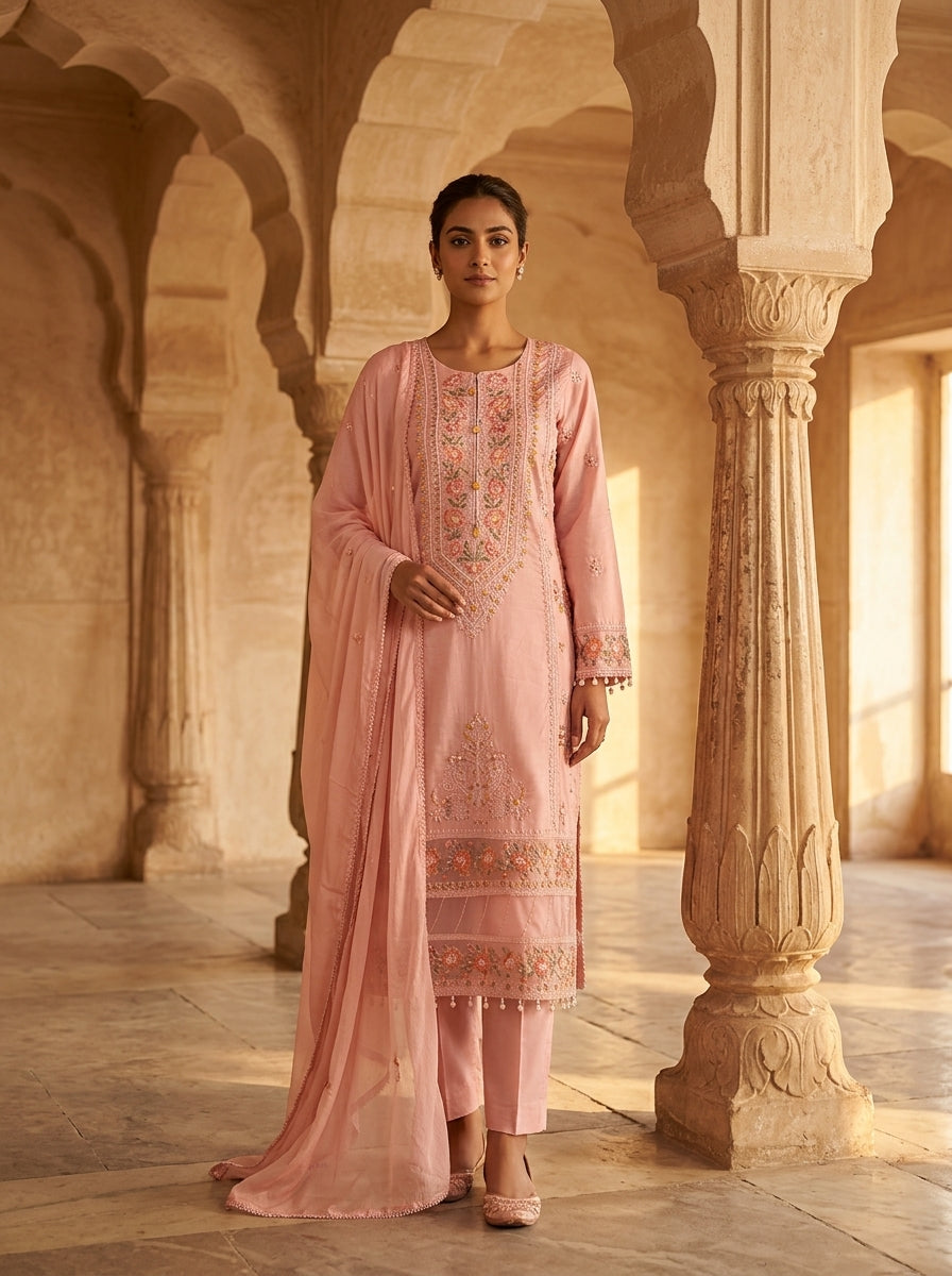 Pink 3pc suit Casual wear -2026 Collection