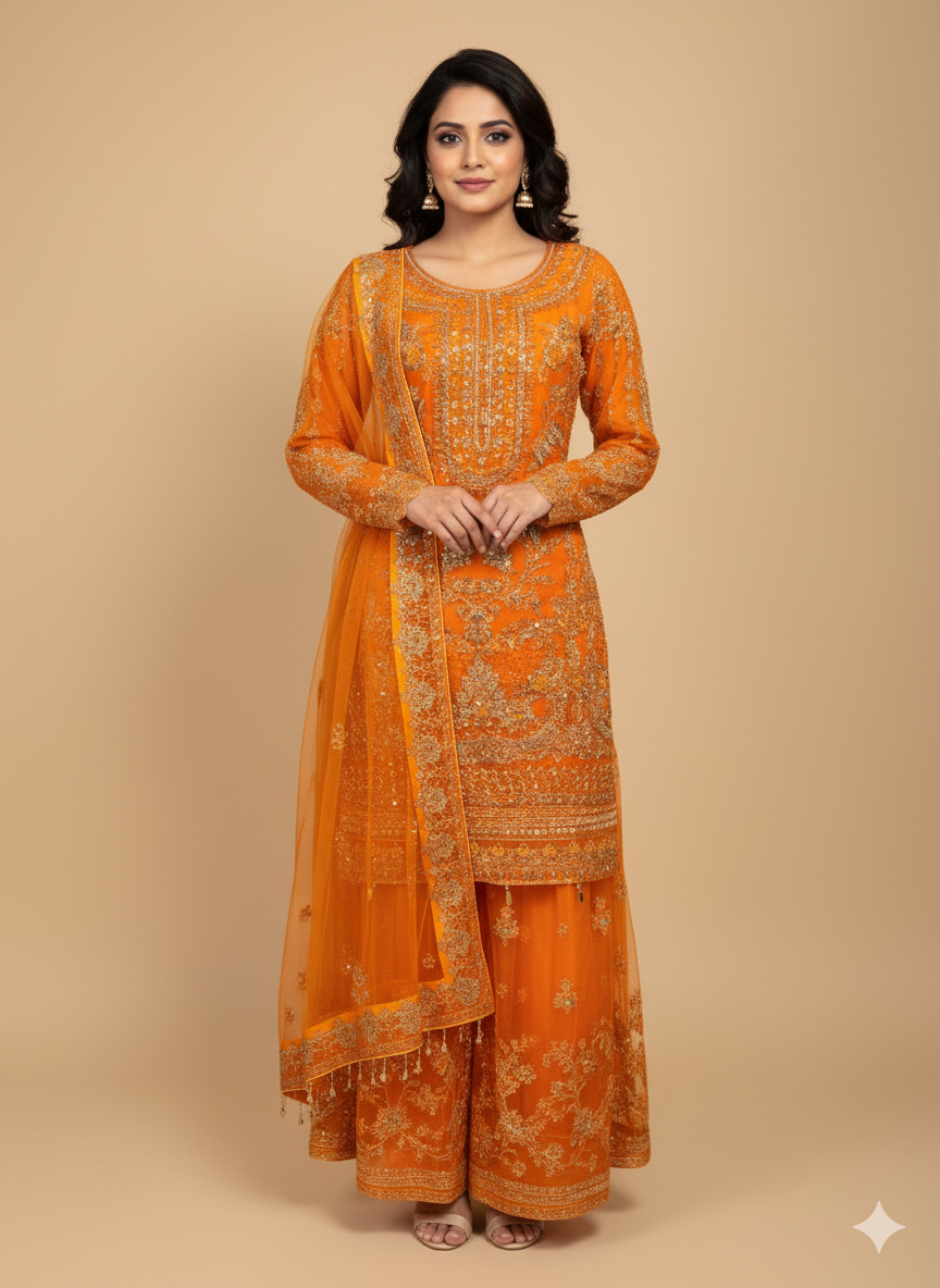 Orange formal wear