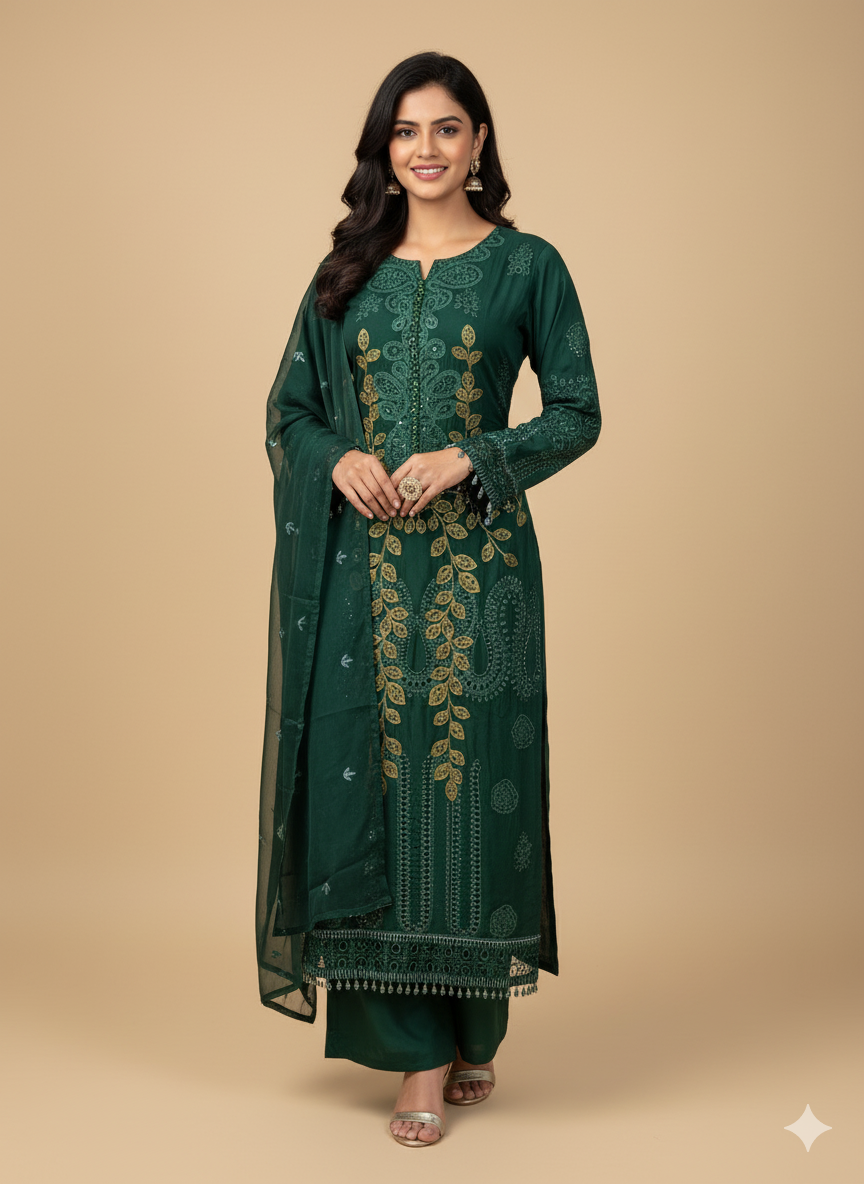 Bottle Green 3 Piece