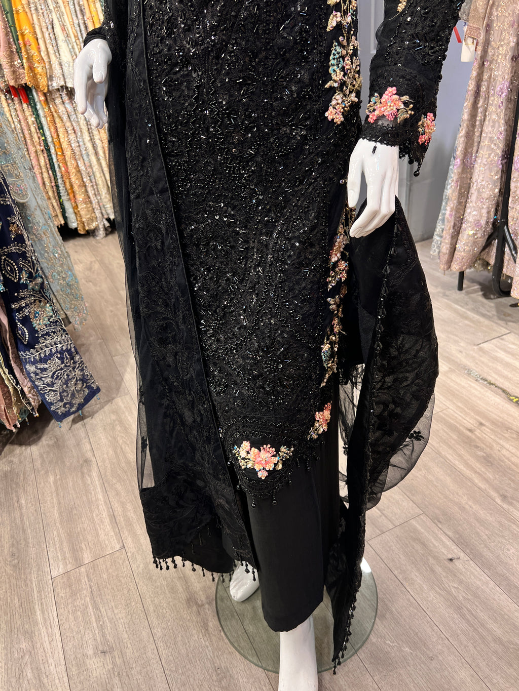 fancy black dress
