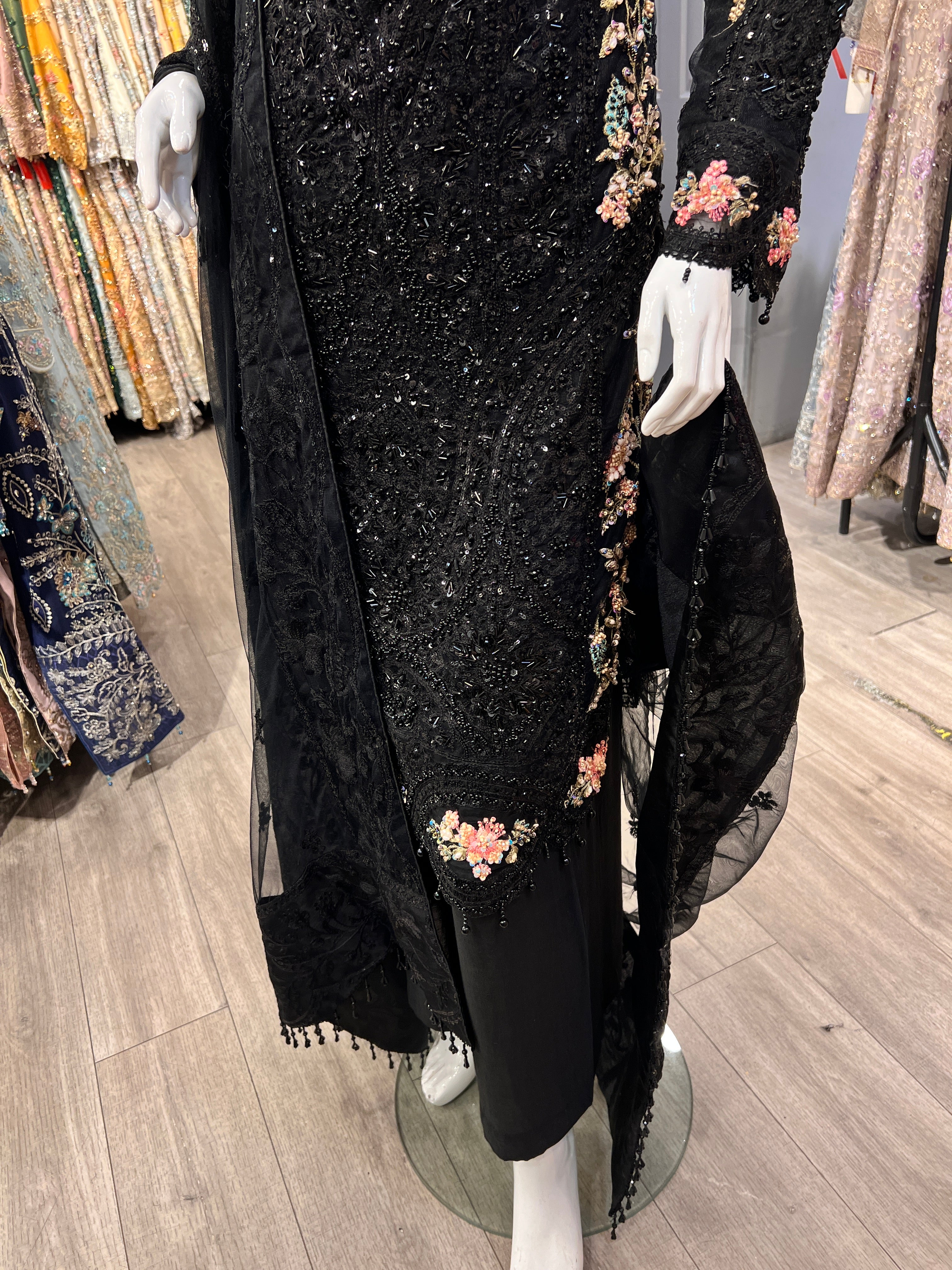 fancy black dress