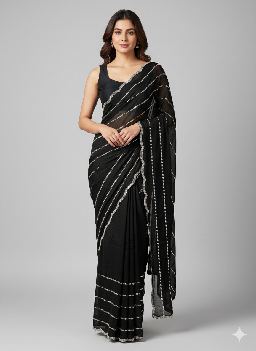 Black sari