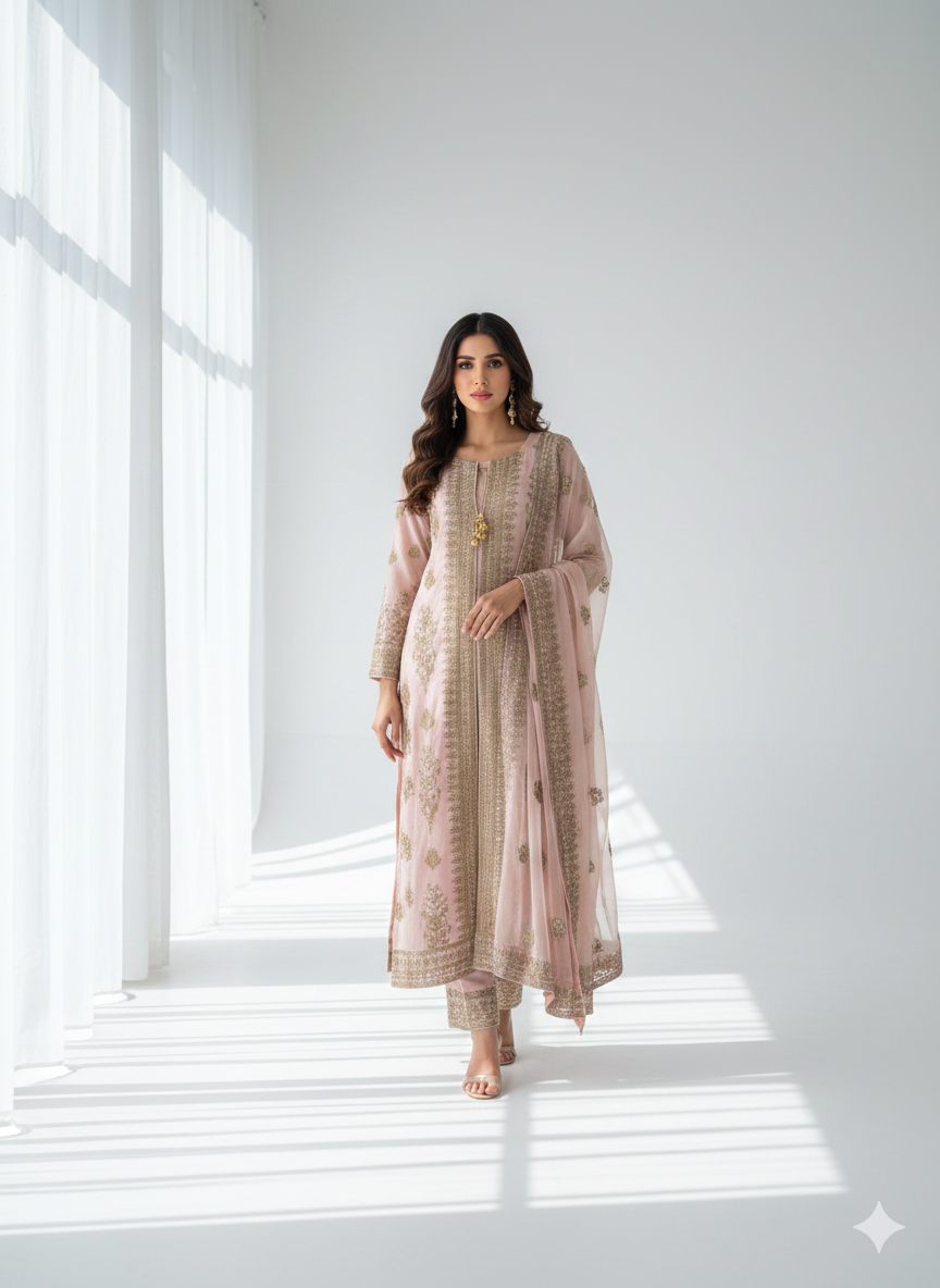 Light pink 3 piece formal wear