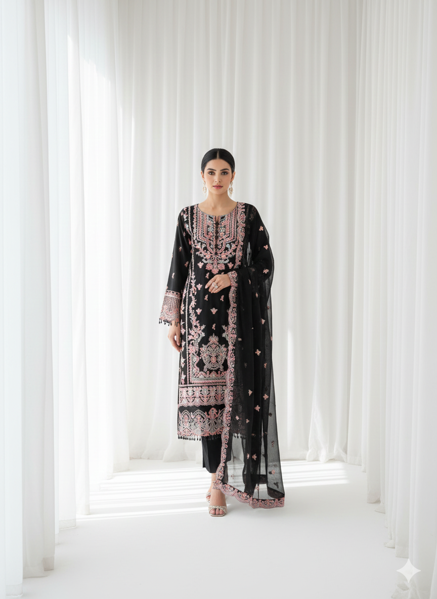 Black 3 piece casual wear