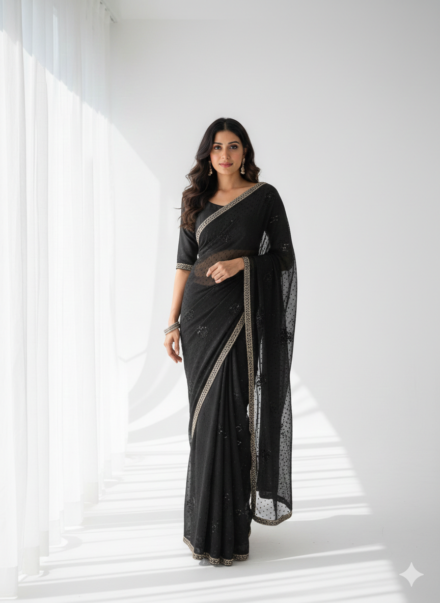 Black sari