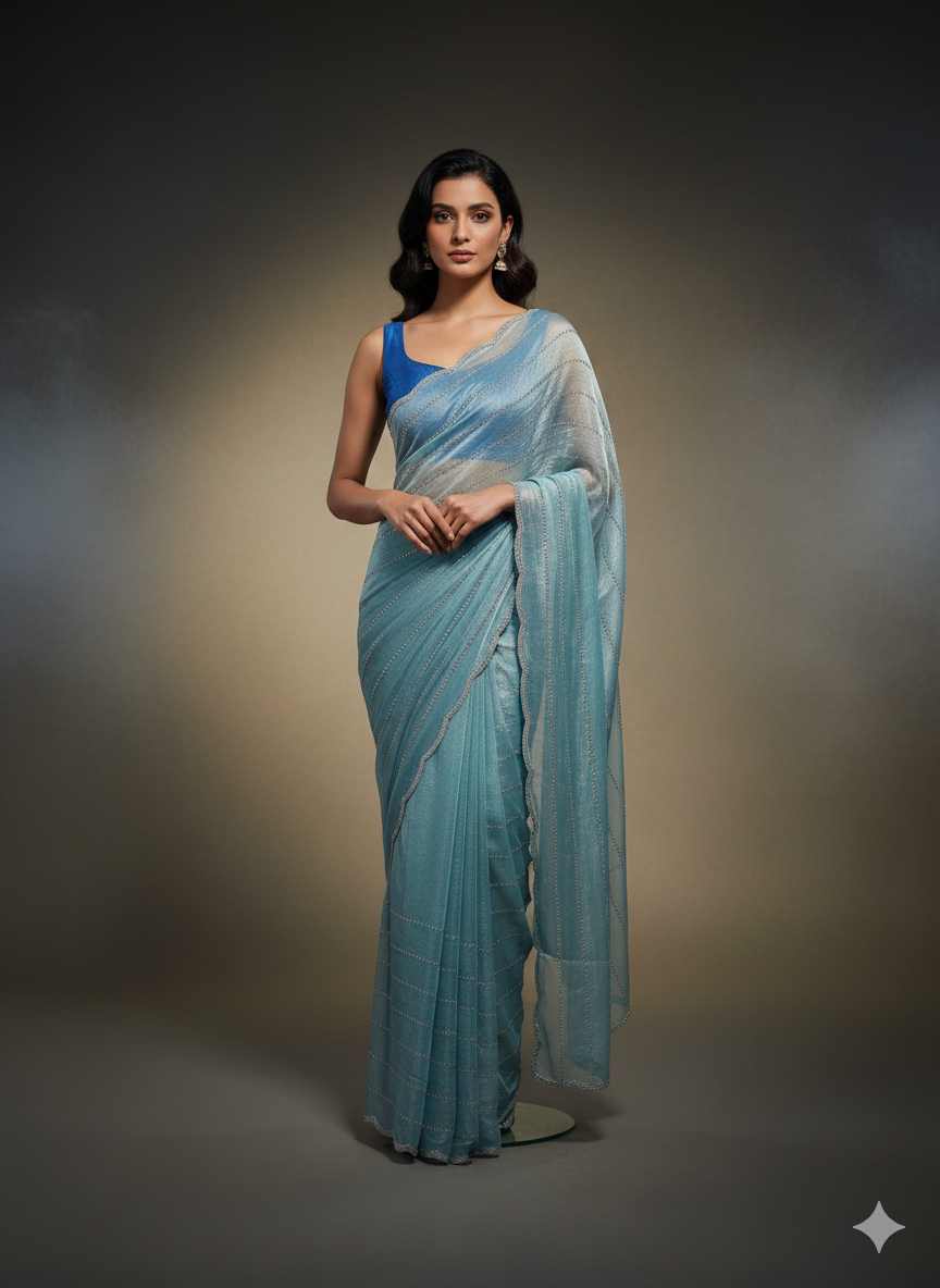 Unstitched sari