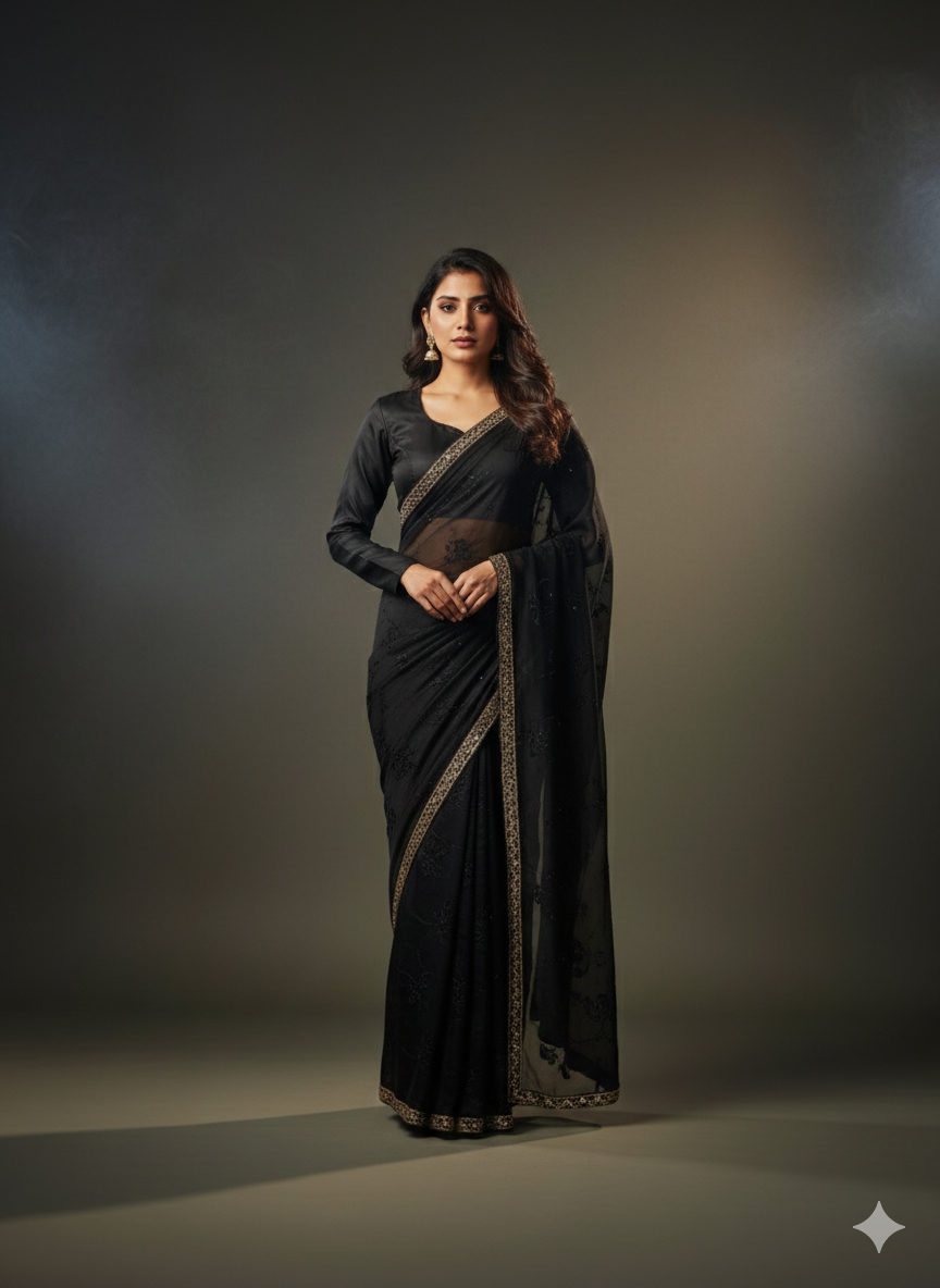 Black sari