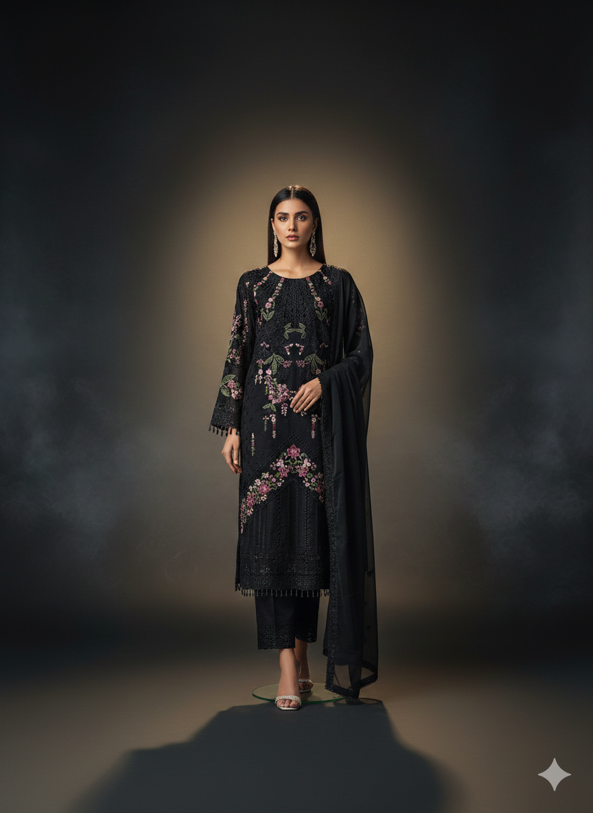 Black formal wear 3 piece