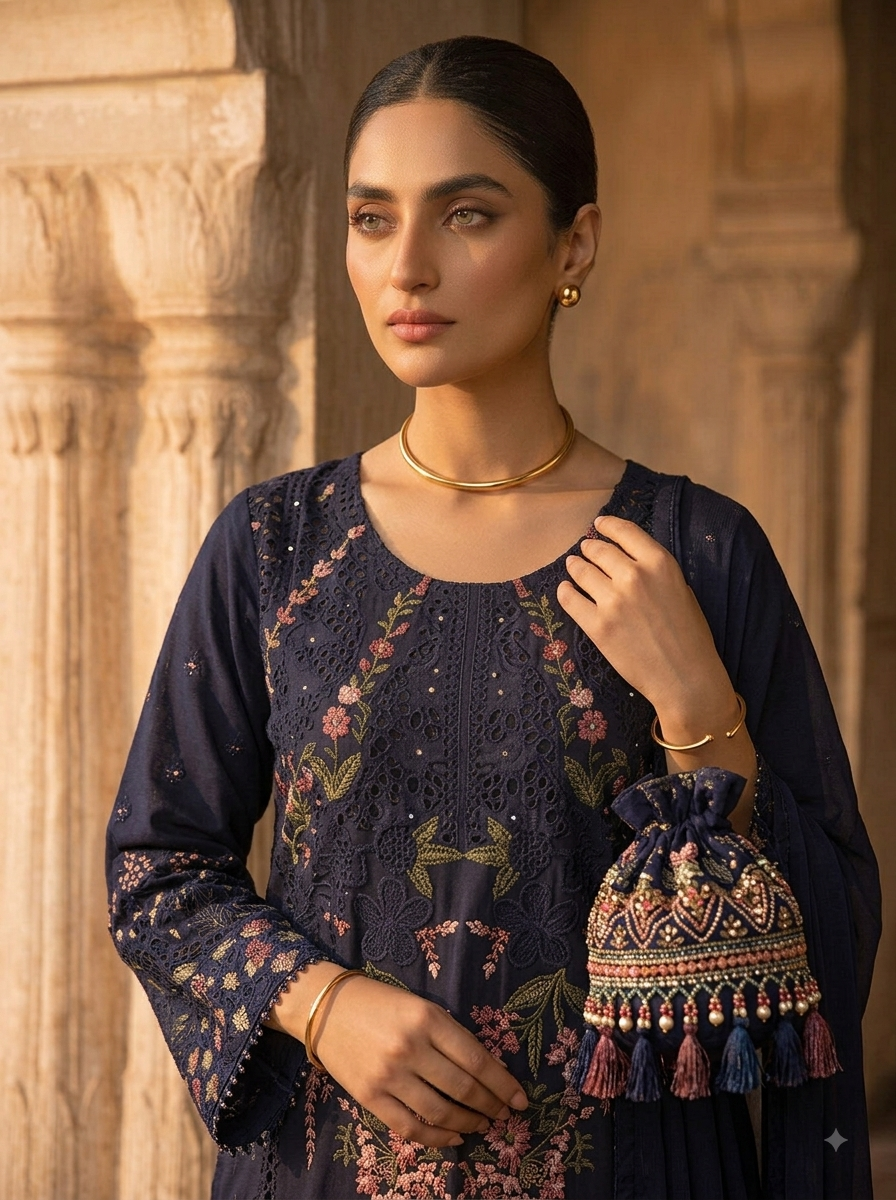 Navy Linen 3pc suit - Collection 2026