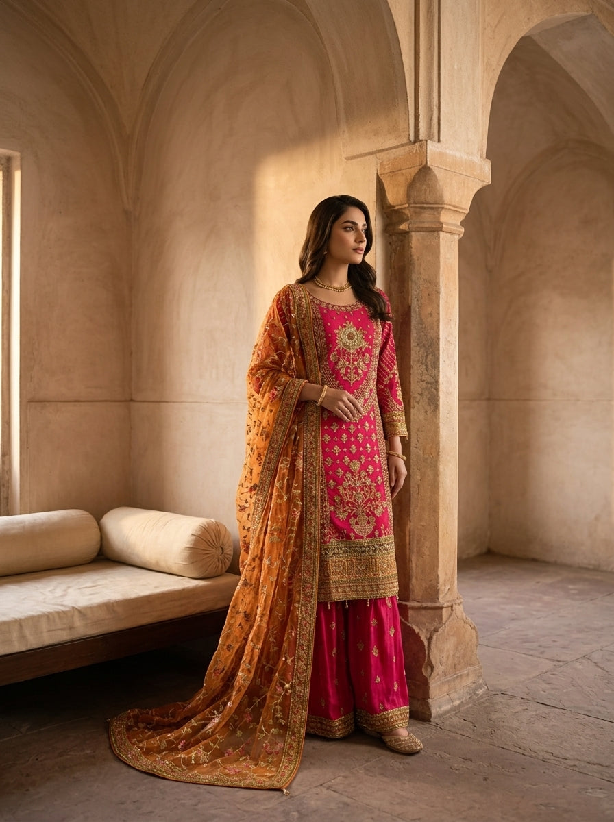 Pink Wedding wear