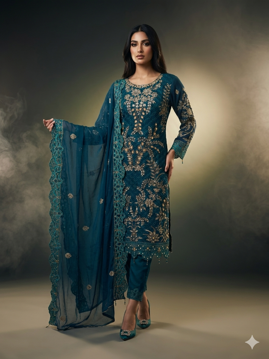 Teal formal wear EI14