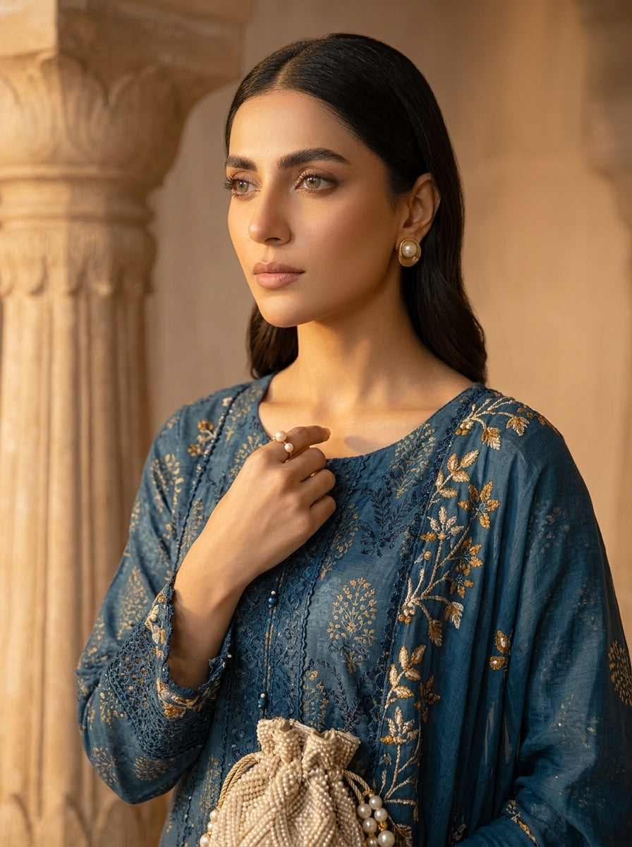 Blue 3 pc suit -2026 Collection