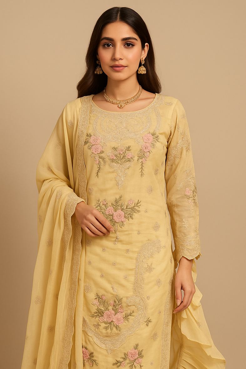 light yellow  color dress